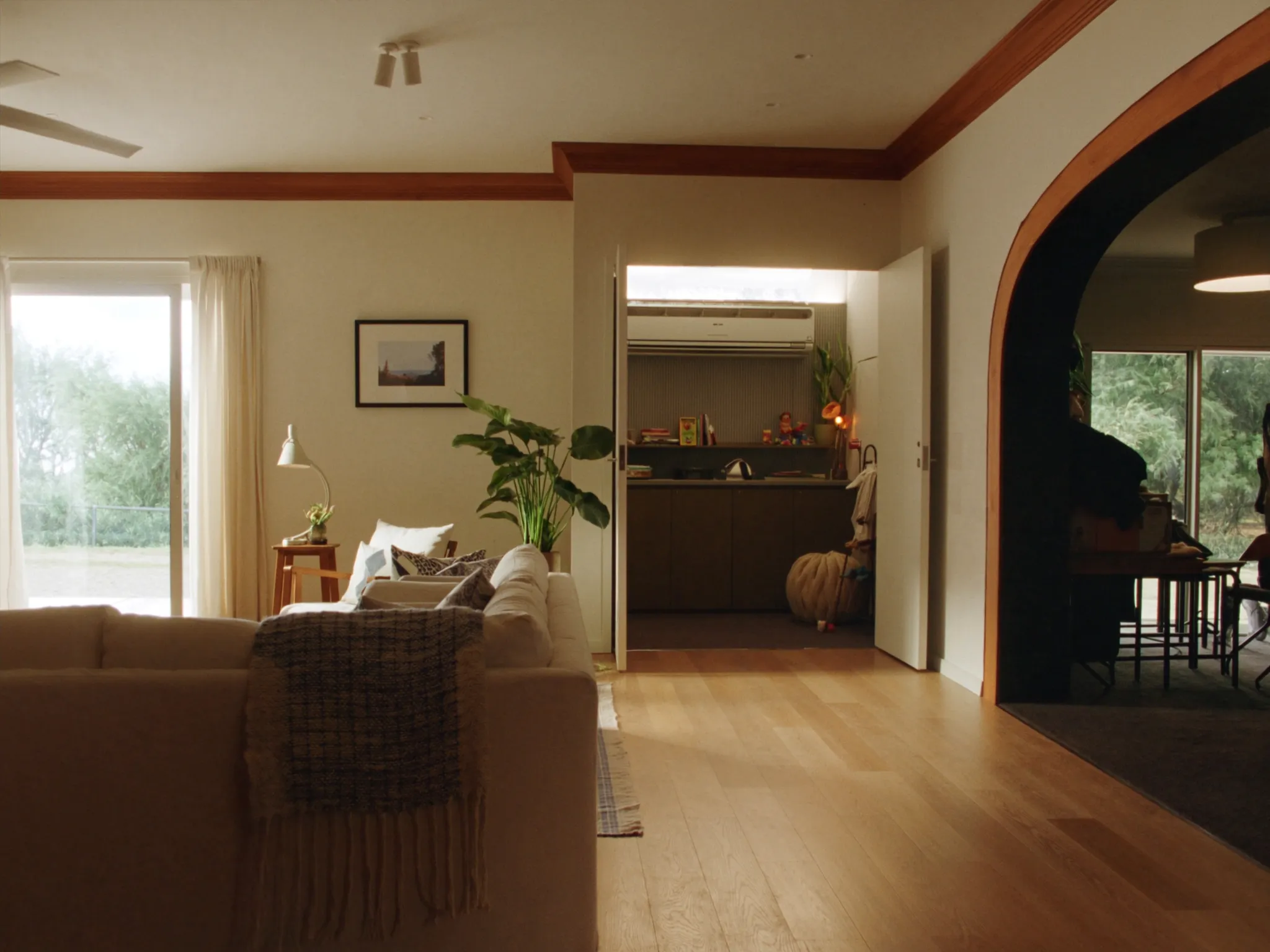 Sunlit living room of a well-maintained Australian family home