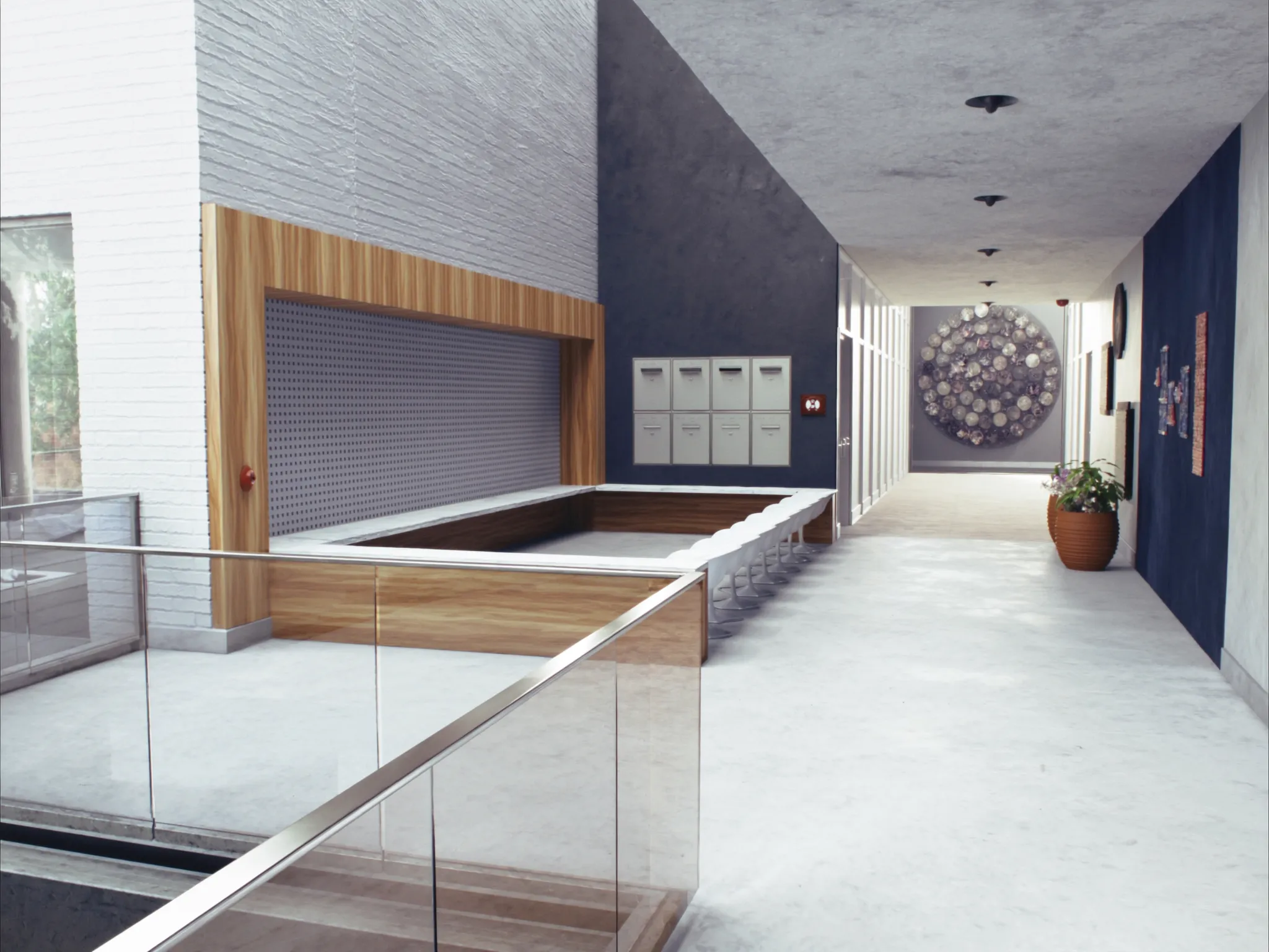 Well-kept lobby and common area of a Sydney apartment building